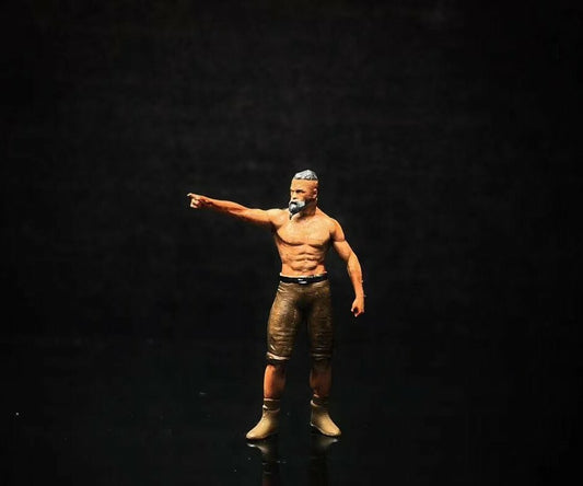 3D PRINT 1/64 man war war veteran soldier Mercenary  fit 1:64 car street stand