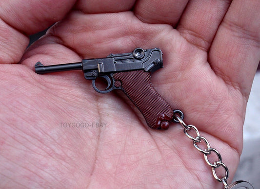mini  gun  MGC LUGER P-08 pistol full metal  keychain toy gift  5cm