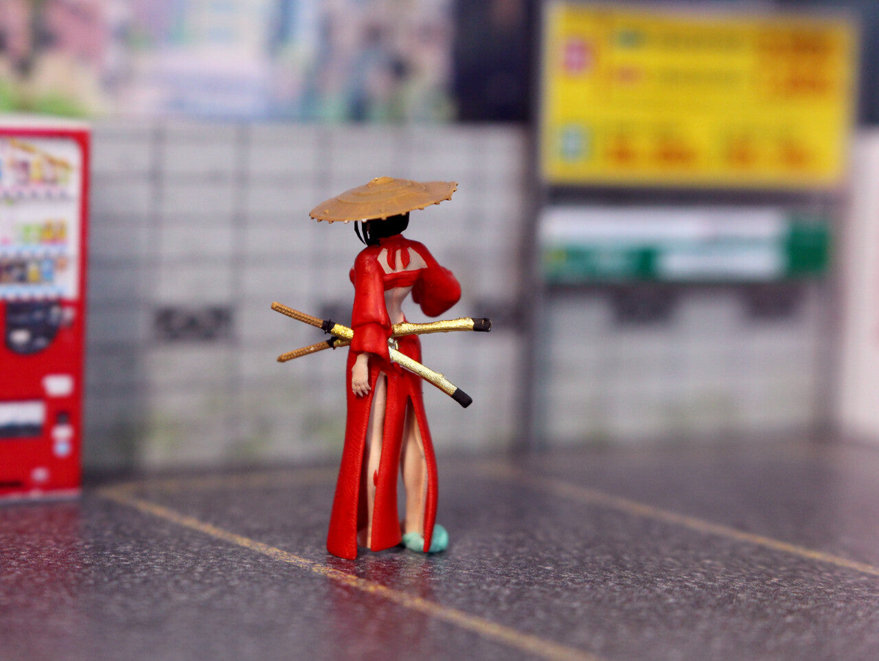 3D PRINT 1/64 figure Red Samurai knight xiake  fit 1:64 street