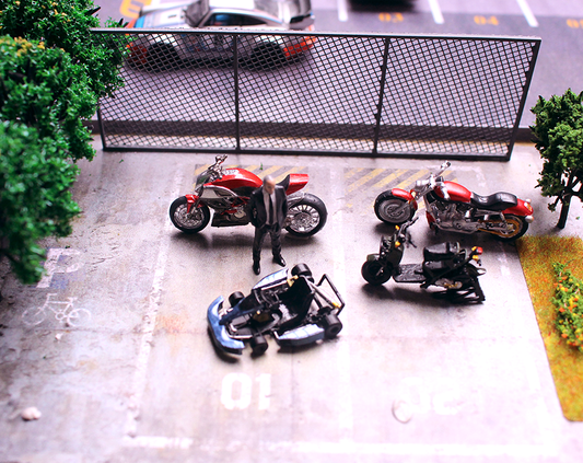 3D PRINT 1/64 motorcycle motorbike fit 1:64 figure car Mini Sand Micro scene