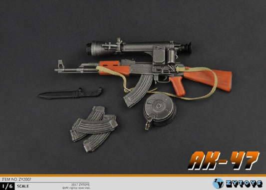 1:6 GUN ZYTOYS RUSSIAN 1/6 AK47 FOR 12' soldier