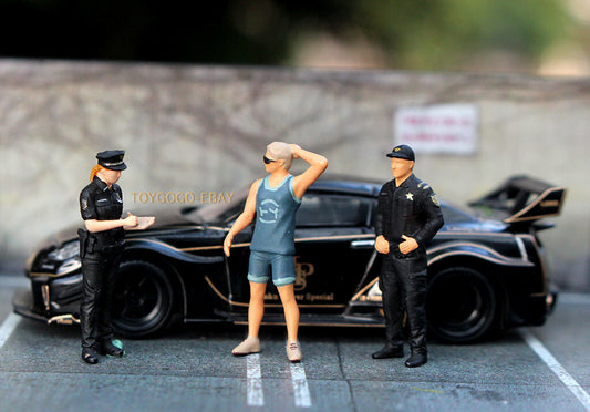 1/64 US Police Patrol Arrest overspeed fit 1:64 car street in STOCK FREE ship