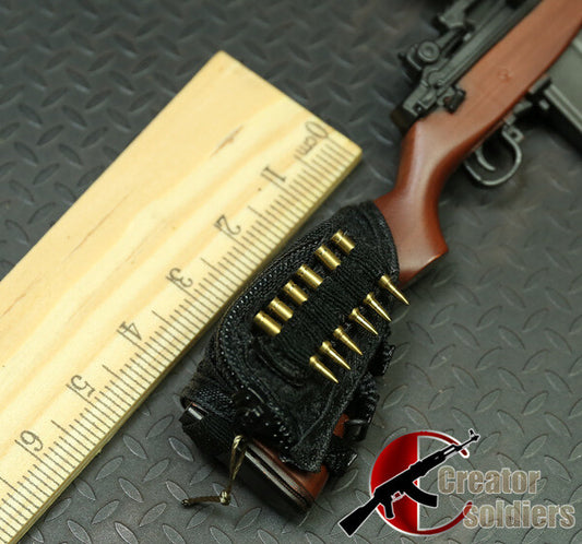1/6 Ammo Carrier Pouch Bag Tactical Rifle Butt Stock Cheek Rest Pad  fit 1:6 gun
