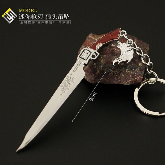 Mini TOY FINAL FANTASY GUN SWORD weapon FF8  keychian gift metal 9cm ¥ե¡¥¤¥ʥë¥ե¡¥󥿥¸©`