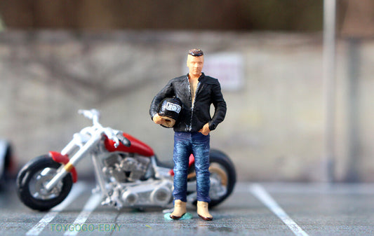 1/64 figure cool man  racing driver fit 1:64 car street Diorama IN STOCK Send