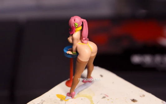 3D PRINT 1/64 CUTE show Girl street nightclub fit 1:64 car street diorama
