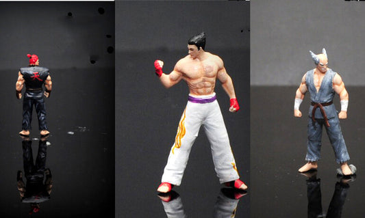 3D Print 1/64 figures TEKKEN fighter cool man boxer fit 1:64 fit car diorama