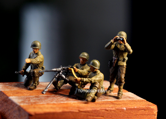 WW2 1/72 TANK 1:72 USA soldier  Heavy machine gun group ZVEZDA Diorama toy