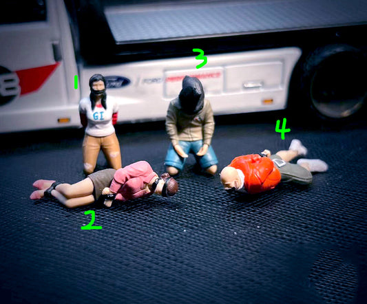 Diorama 1/64 figure Hostage Counter Terrorism Force 3D Print  fit 1:64 car