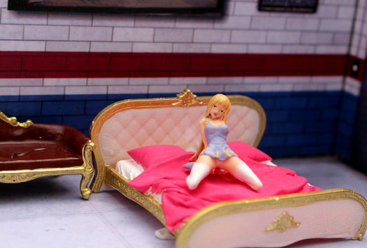 3D PRINT 1/64 sexy girl model fit 1:64 car street  no car bed