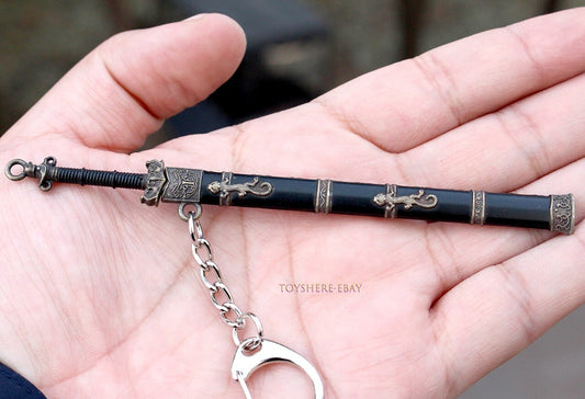 1/12 nice GIFT toy mini Anime chinese gecko Sword Qin King Key chain 12cm ±ӻ¤½£