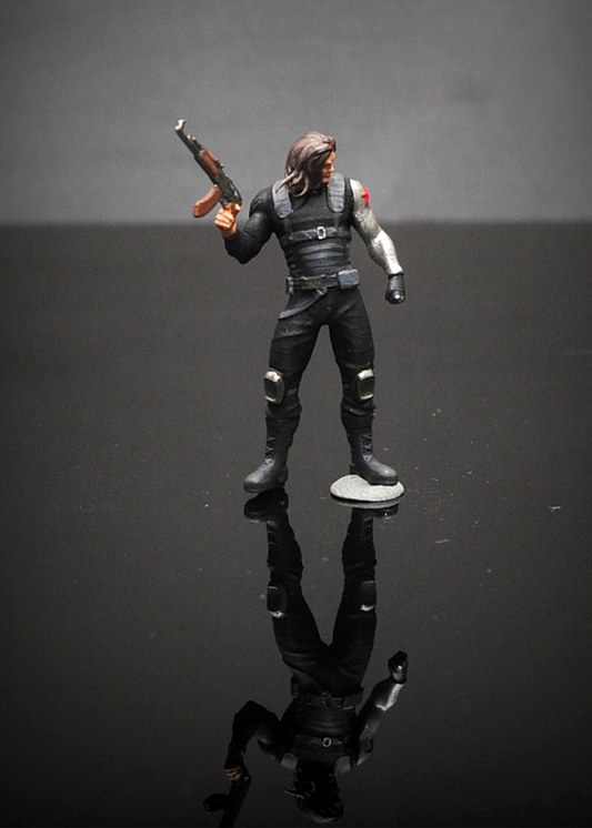 3D PRINT 1/64 figures soldier Winte fit 1:64 car street stand