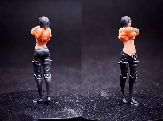 3D PRINT 1/64 figure Oranger sexy cool girl fit  1:64 CAR  street stand