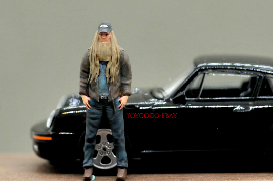 1/64 figure UK hot rod father  Magnus Walker 1:64 CAR street diorama