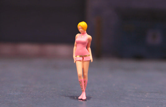 3D PRINT 1/64 sexy girl prink  fit 1:64 figure car Mini street Sand Micro scene
