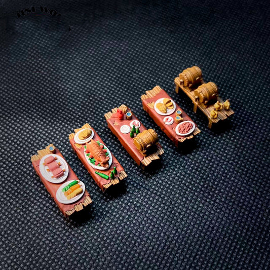3D Print 1/64 figures Banquet feast fit 1:64 car STREET Stand