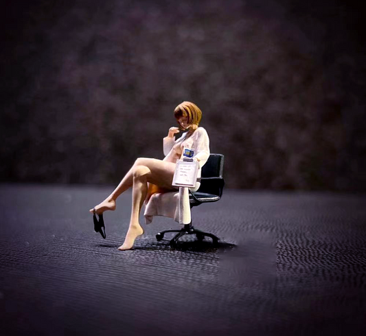 3D PRINT 1/64  sexy girl doctor nurse chair ¥ڥ륽¥Ê ÎäҊ¥¿¥±¥ß Ã¥¨   fit 1:64 car street