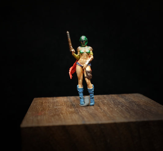 3D PRINT 1/64 figure war sexy white star soldier  fit 1:64 car street