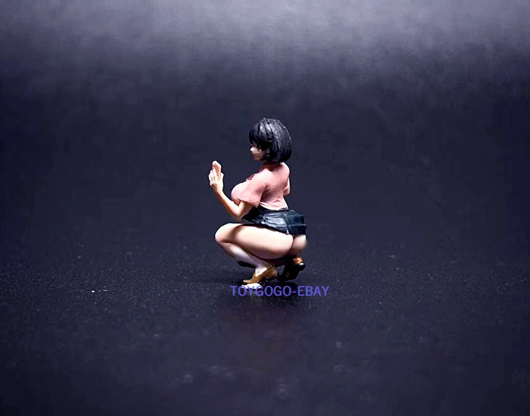 3D PRINT 1/64 sexy japan girl  live Mobile selfie fit 1:64 car street stand