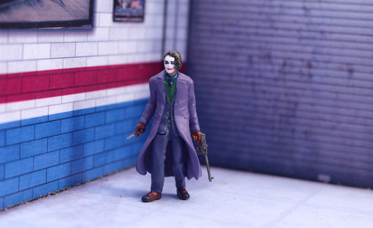 1/64 3D PRINT The Joker in Gotham City fit 1:64 car street stand