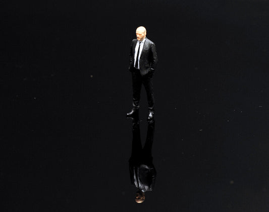 3D PRINT 1/64 Jason Statham The Transporter  fit 1:64 car street stand