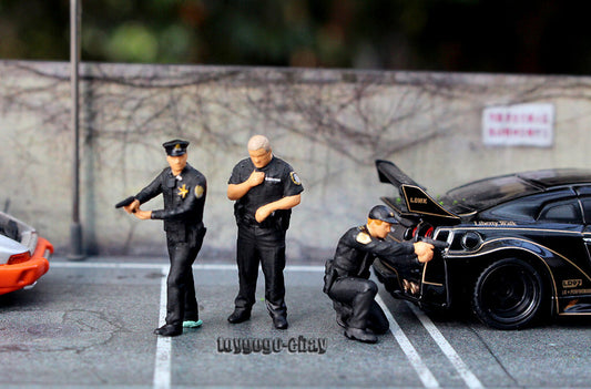 1/64 US Police Patrol FBI Arrest fit 1:64 car street in STOCK FREE ship