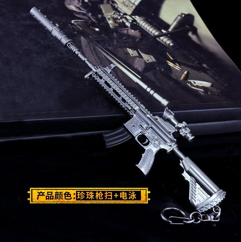 1/5 WW2 mini gun M416 full metal keychain battlefield toy gift 20cm