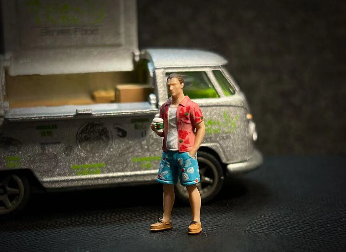 Diorama 1/64 figure Hawaii Beach Uncle 3D Print  fit 1:64 car