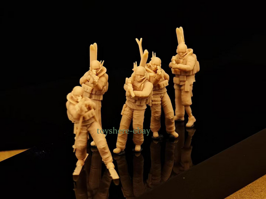 TOY 1/72 1/48 5PCS Special Forces Patrol Team - Snow Sled Arctic Miniature Figurine