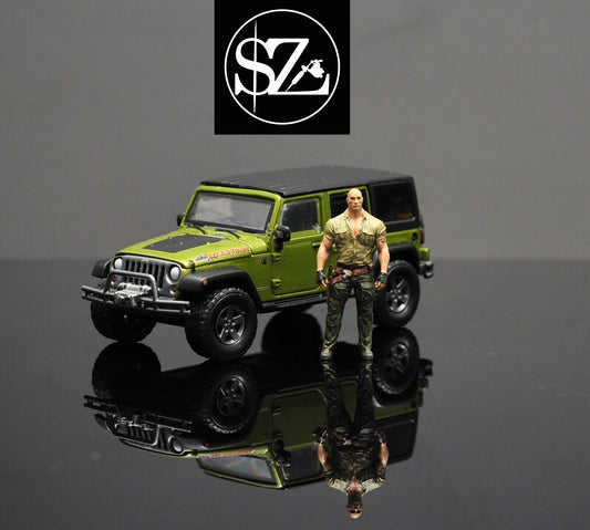 3D PRINT 1/64 Johnson Tough guy macho man model fit 1:64 car street stand