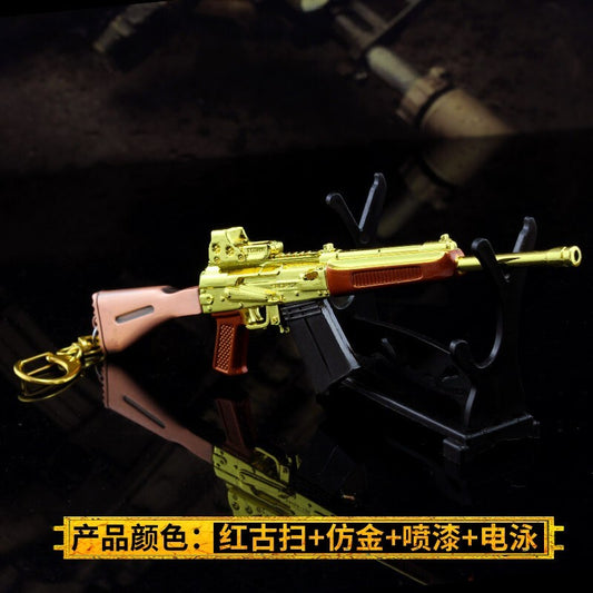 TOY 1:5 1/5 gun S12K Saiga-12 weapon Gold color HOT FULL METAL