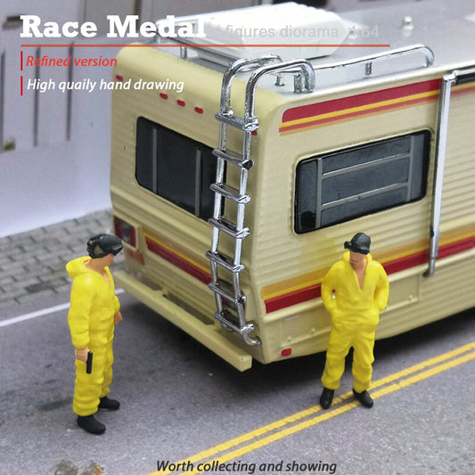 TOY MR White Walter 1/64 people Macro photography figure diorama mini sand 2PCS
