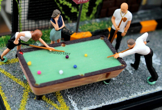 3D Print 1/64 figures sexy show girl cool Billiards party fit 1:64 car STREET