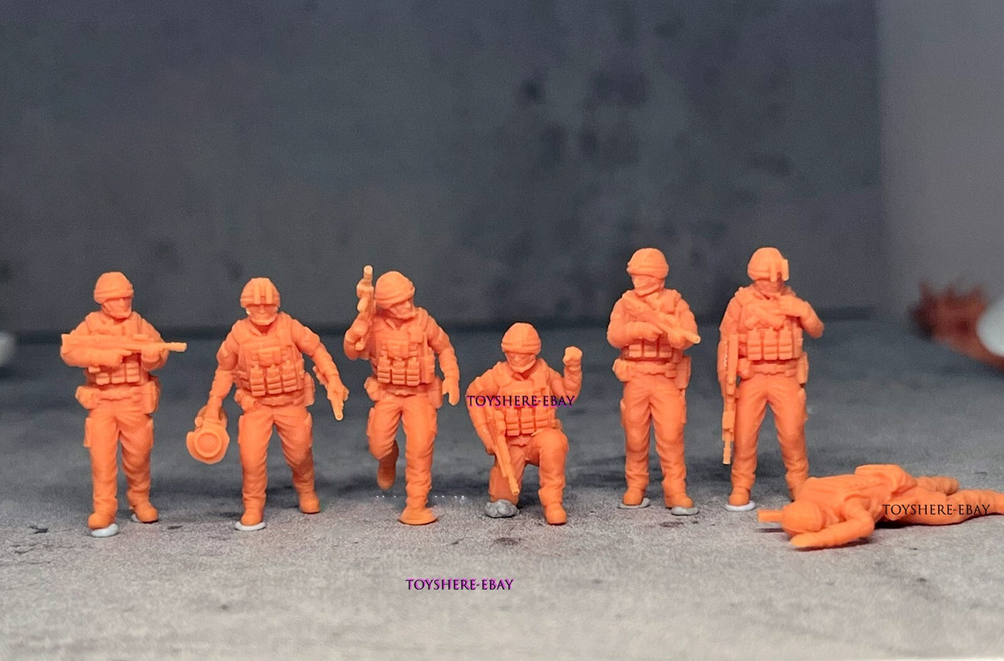1/72 1/48 Modern British Army Alert Status 7pcs Person  Resin Militarily Model