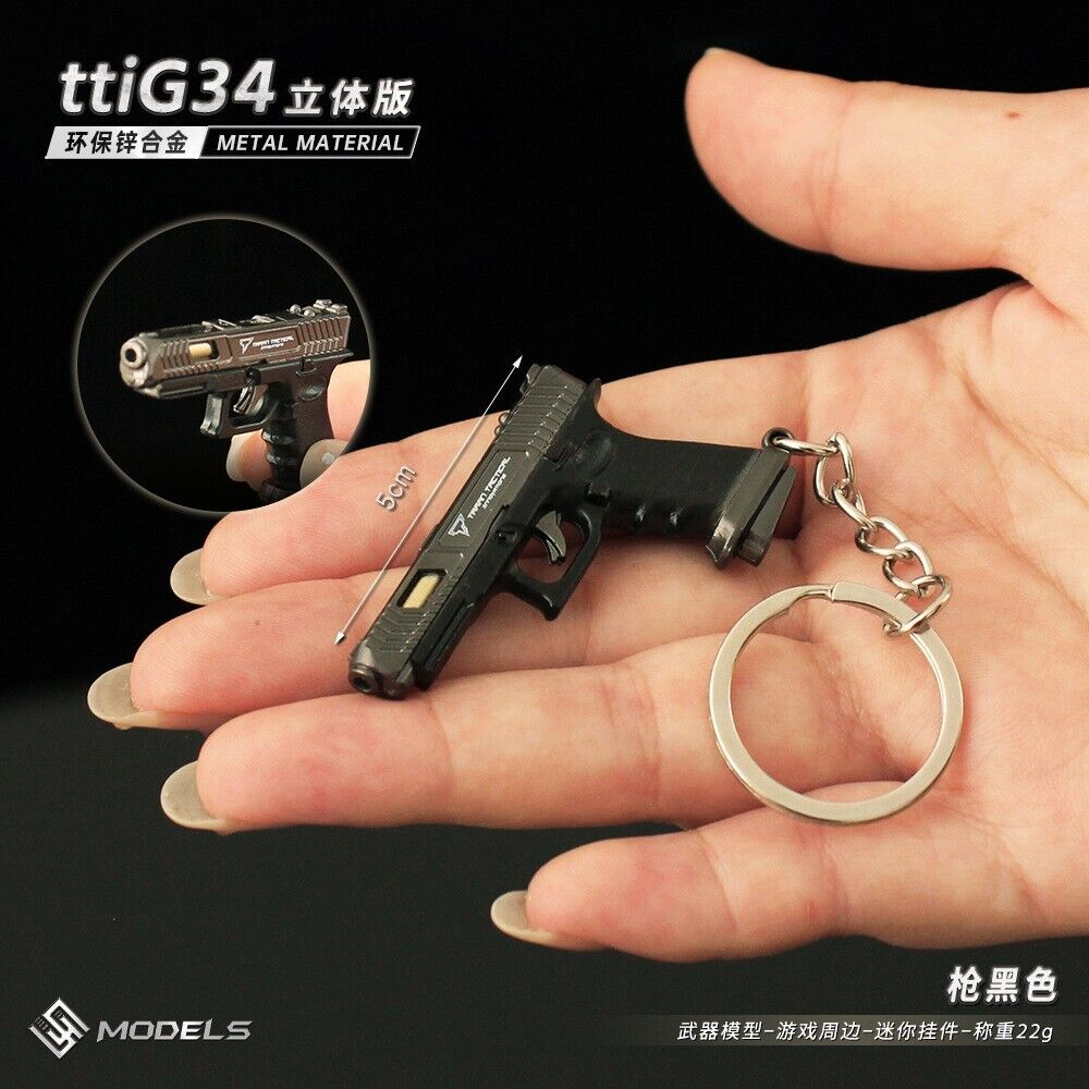 WW2 mini  gun  ttiG34  PISTOL  full metal  keychain toy gift  5cm