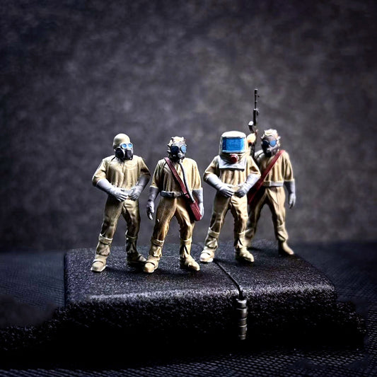3D PRINT 1/64 Biochemical troops Biohazard nuclear war  fit 1:64 car street