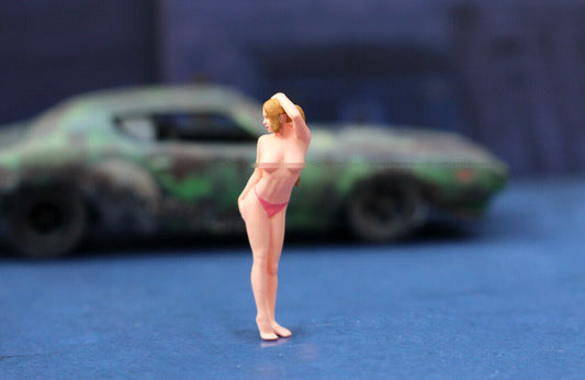 miniature 1/64 sexy girl NSFW GTA5 figure fit 1:64prink nightclub party diorama