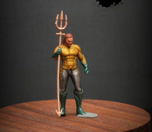 3D PRINT handpaint 1/43 figure cool man Aquaman  1:43 CAR street stand