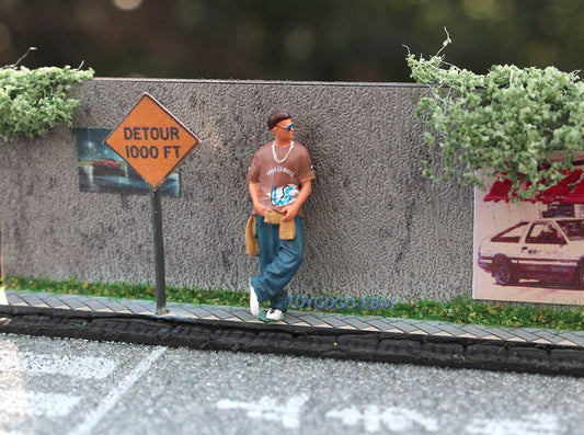 Exquisite 1/64  Miniature figure cool MAN  diorama