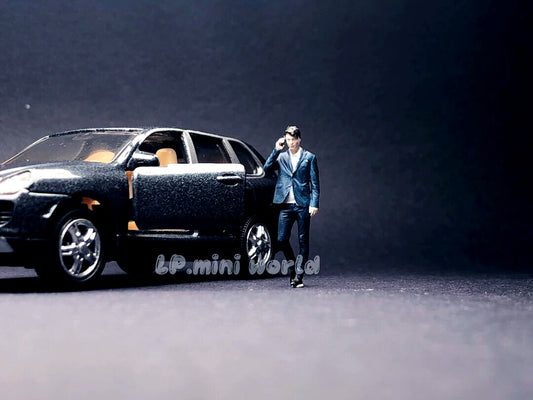 3D PRINT 1/64 man figure cool handsome man  fit 1:64 car street stand ( no car )
