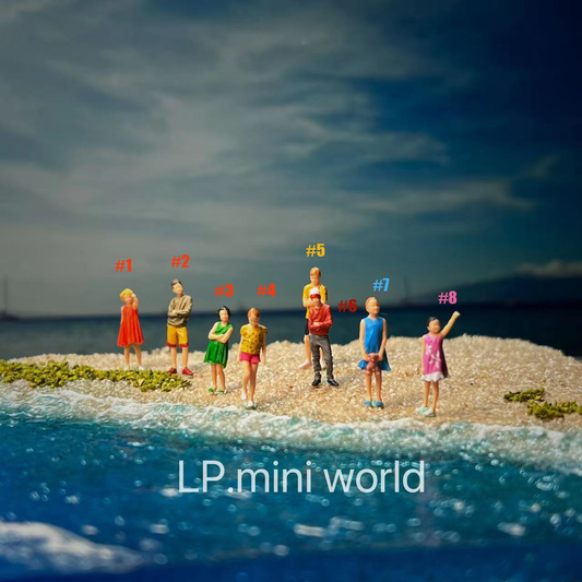 3D Print 1/64 figures lovely qute kids children  fit 1:64 car STREET Stand