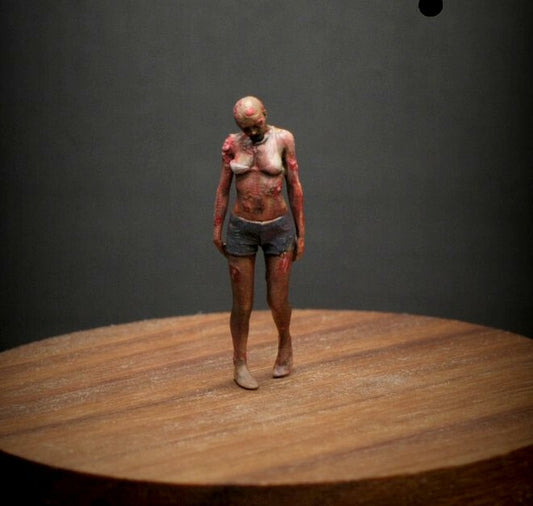 3D Print 1/64  figure ZOMBIES Biohazard fit 1:64 car Mini Sand Hand painted