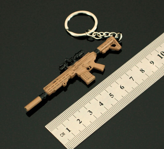 mini  gun M7  US ARMY full metal  keychain toy gift  5cm