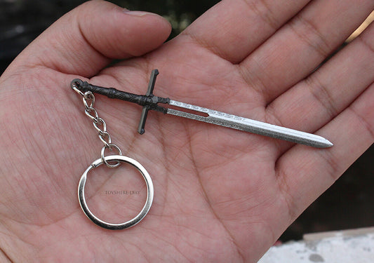 TOY 1/12 1:12 sword GOD Baldur door cold weapon knight katana Metal keychain