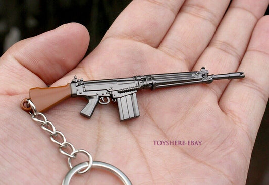 mini  gun  FN FAL FAL Automatic Rifle full metal  keychain toy gift  9cm 1/10