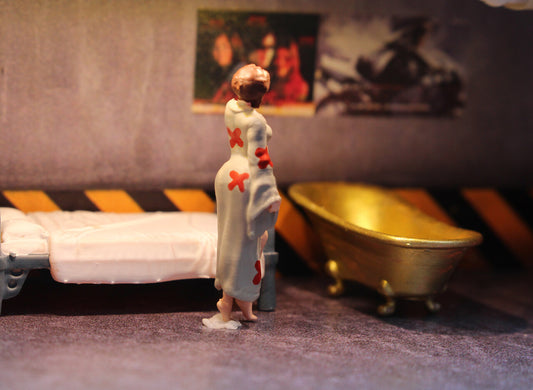 1/64 figure Japan kimono bathrobe sexy Girl Plane model 3D Print  fit 1:64 car