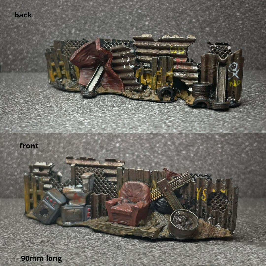 3D PRINT 1/64 Roach sofa Destroyed Resident Evil Scene fit 1:64 car street
