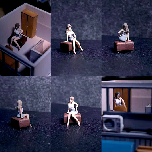 1/64 figure HOT Japan Anime lovely sexy Girl model 3D Print  fit 1:64 car