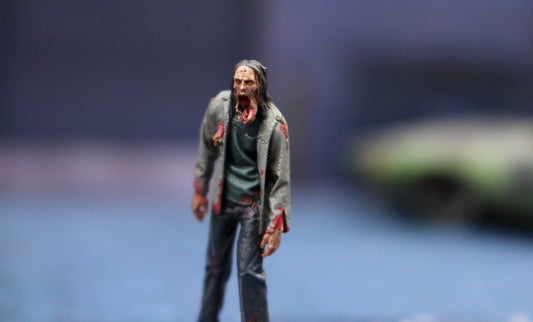 3D PRINT 1/64 Zombies BIO Hazard dead figure fit 1:64 car Mini Sand