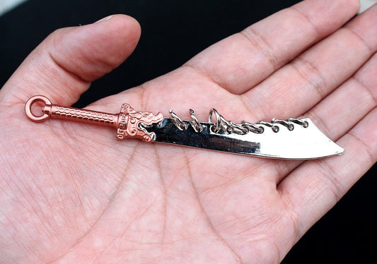 1/12 Scale Chinese Nine-Ring Broadsword Cold Weapon Model 9cm 1:12